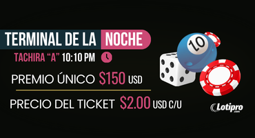 Martes Noche Táchira "A" $150