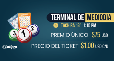 Miercoles Táchira "B" Mediodia $75