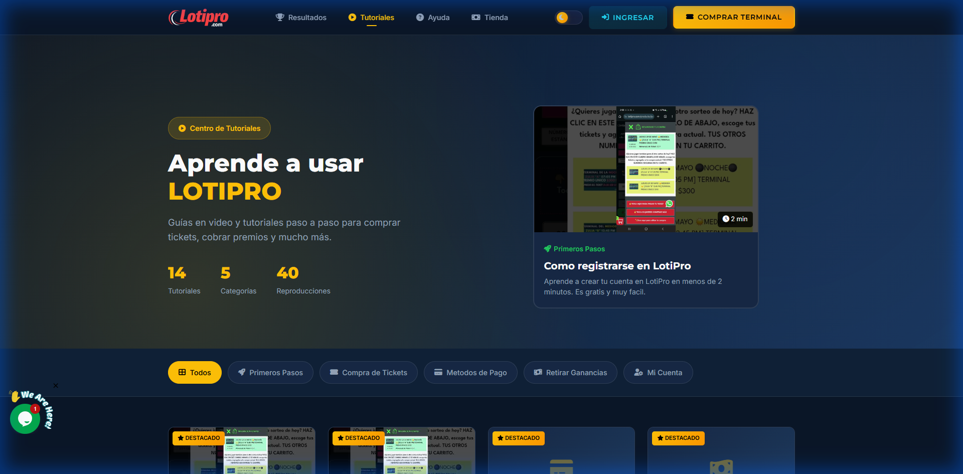 Centro de tutoriales de LotiPro
